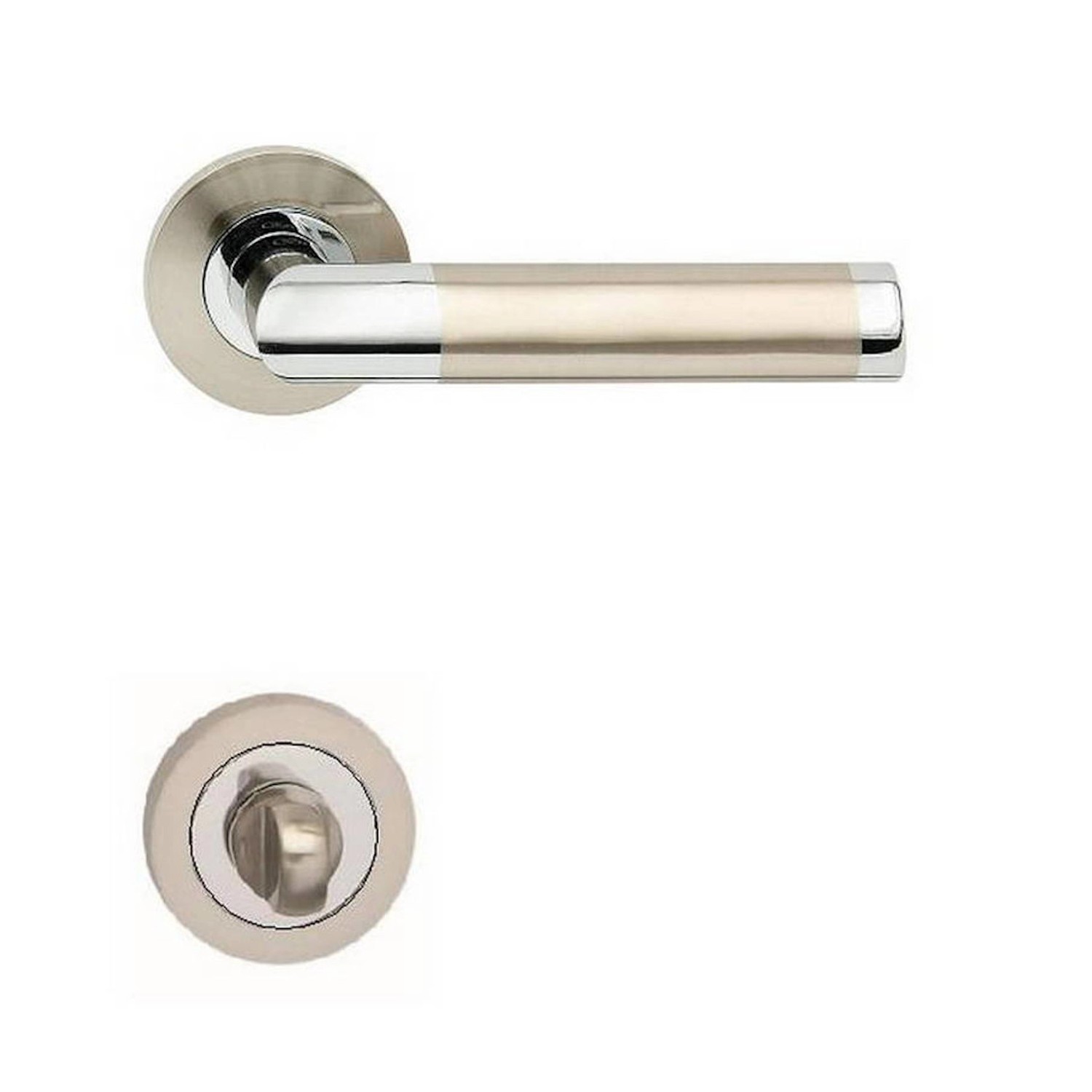 Cobra Rozetové dveřní kování NICOL-R WC, chrom lesklý/nikl matný