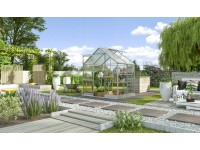 Vitavia Skleník Kapitol 2500 ESG 3 mm + HKP 6 mm eloxovaný hliník 195 x 137 cm