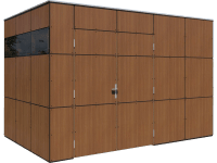 Bertilo Designový zahradní domek HPL 2, italský vlašský ořech, 345 x 229 cm Bertilo Designový zahradní domek HPL 2, italský vlašský ořech, 345 x 229 cm