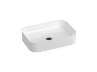 RAVAK Keramické umyvadlo Ceramic Slim R, bílá, 37 x 55 cm