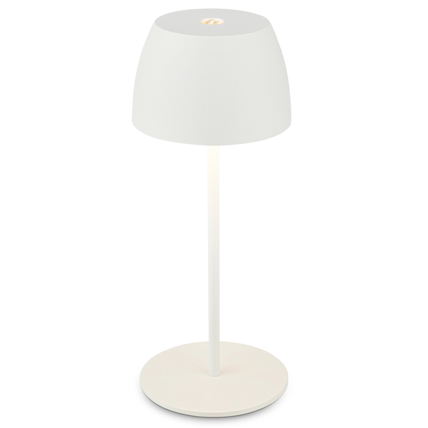 Briloner Dobíjecí stolní lampa Serina Mini 2,5W 150lm 2700K bílá pr. 8x20 cm