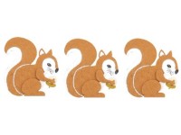 Anděl Přerov Veverka filcová na kolíčku, 3 ks, 8 cm Anděl Přerov Veverka filcová na kolíčku, 3 ks, 8 cm