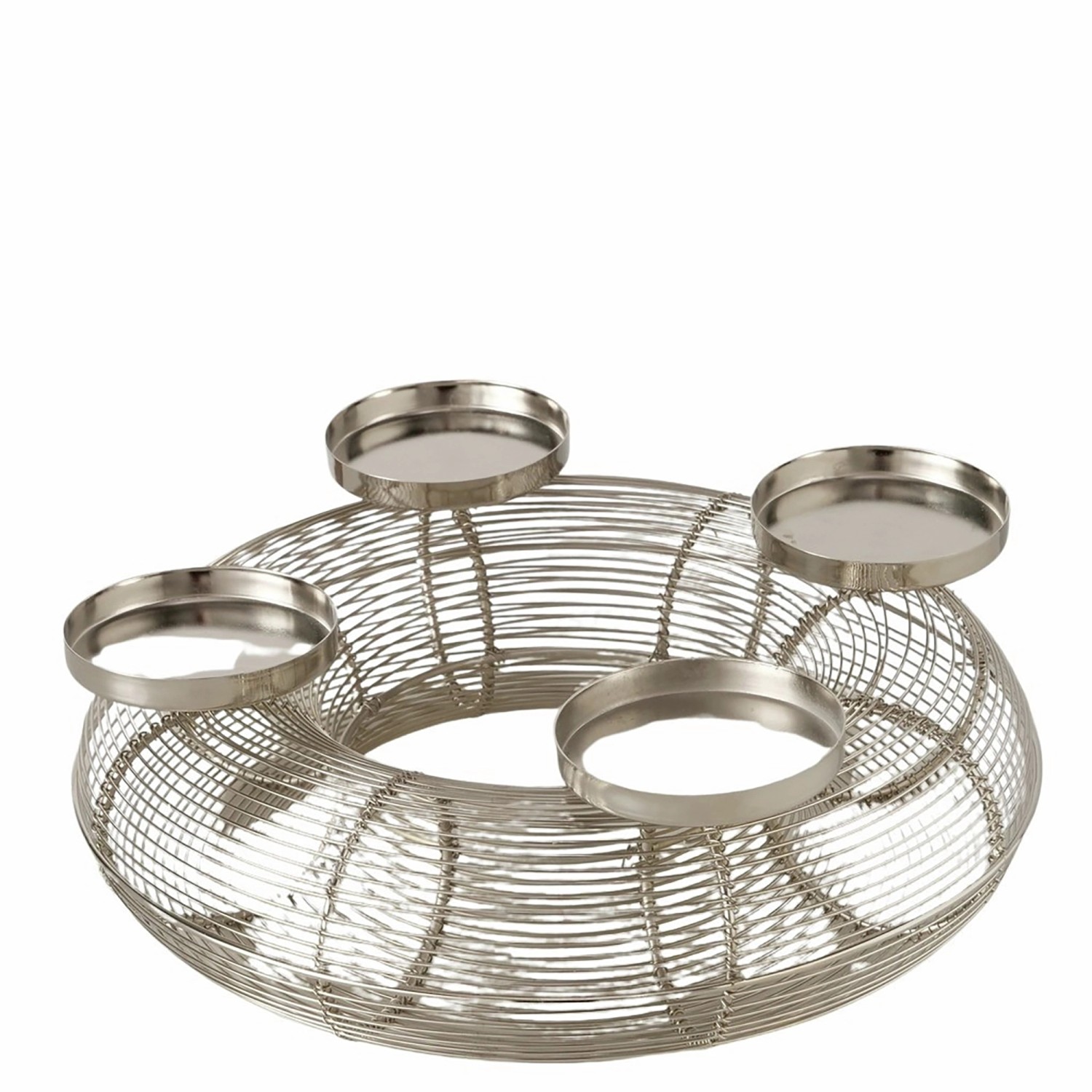 Boltze Svícen Ringvi, stříbrná, 12 x 35 cm