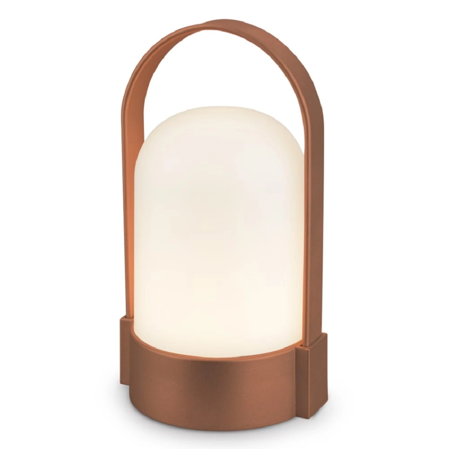 BRILO Aku nabíjecí stolní lampa Asa hnědá metalická 1W 50lm 3000K pr. 85 x 155mm
