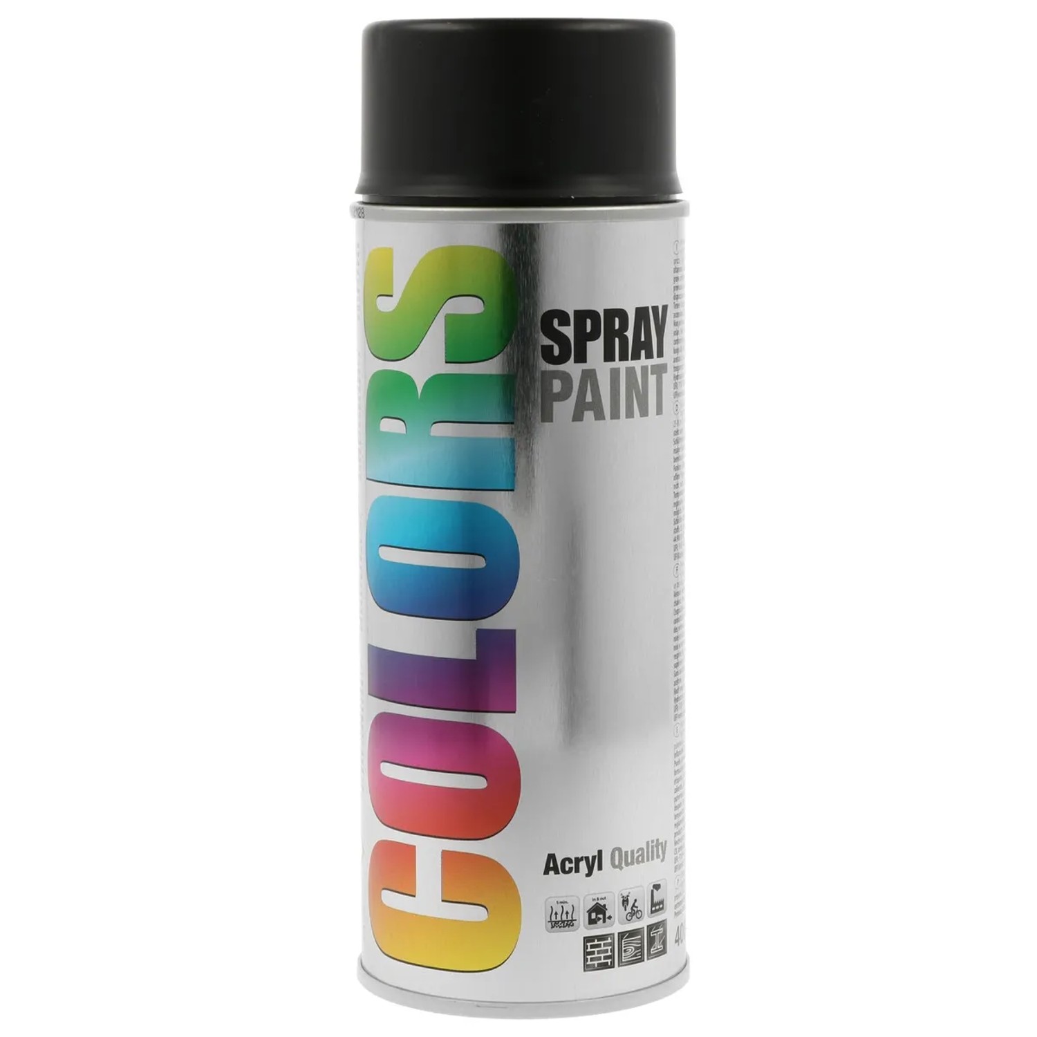 Lak ve spreji COLORS RAL 9005 tmavě černá matná 400 ml