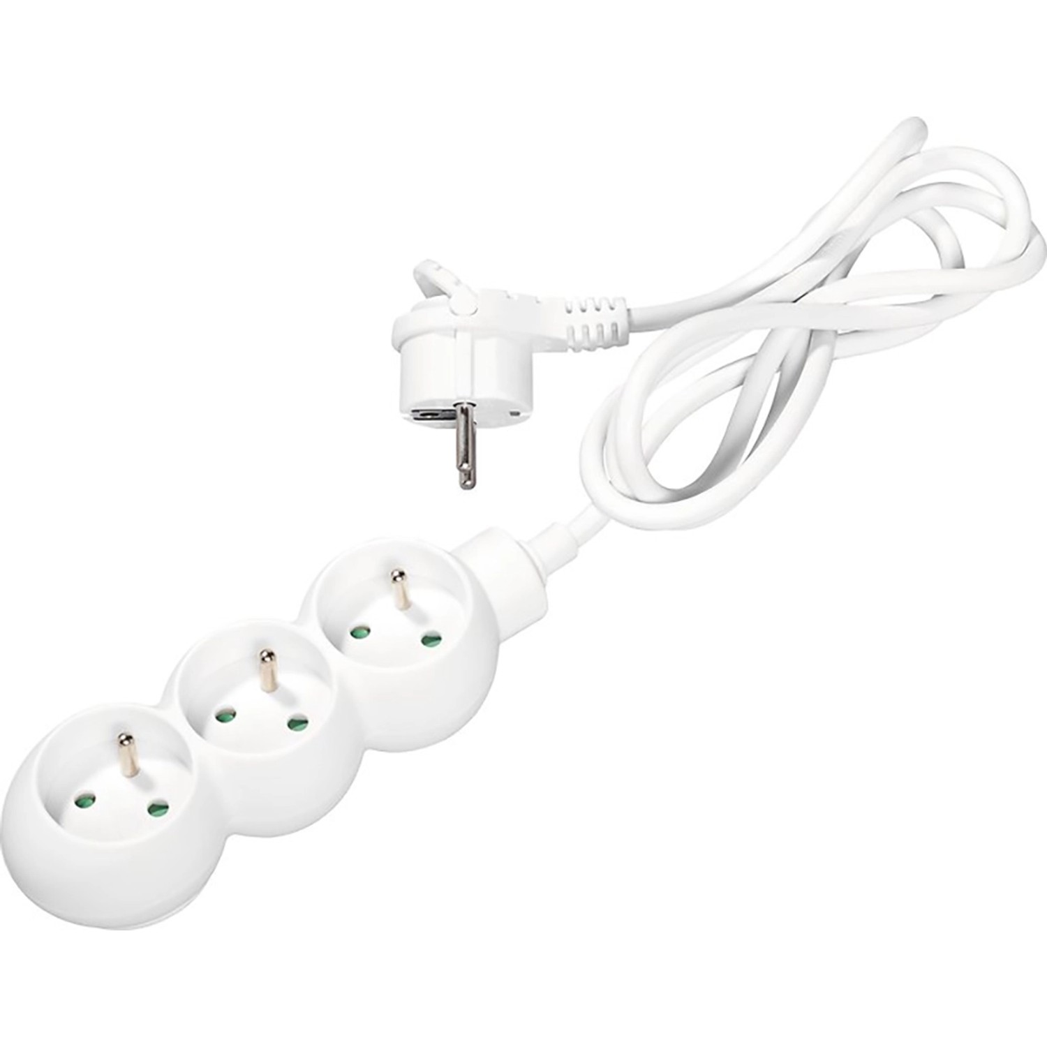 Prodlužovací kabel, 3 zásuvky, bílý, 1,4 m