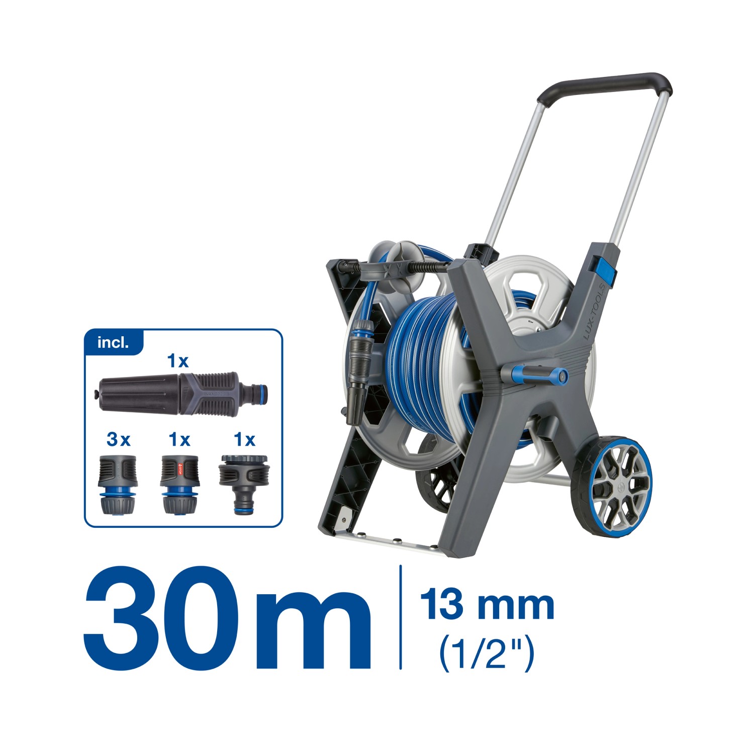 LUX-TOOLS Hadicový vozík vč. hadice 30m 13mm