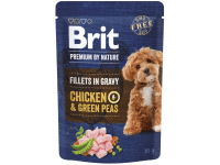 Brit Kapsička pro psy Premium by Nature Fillets in Gravy Chicken&Green Peas 85 g Brit Kapsička pro psy Premium by Nature Fillets in Gravy Chicken&Green Peas 85 g