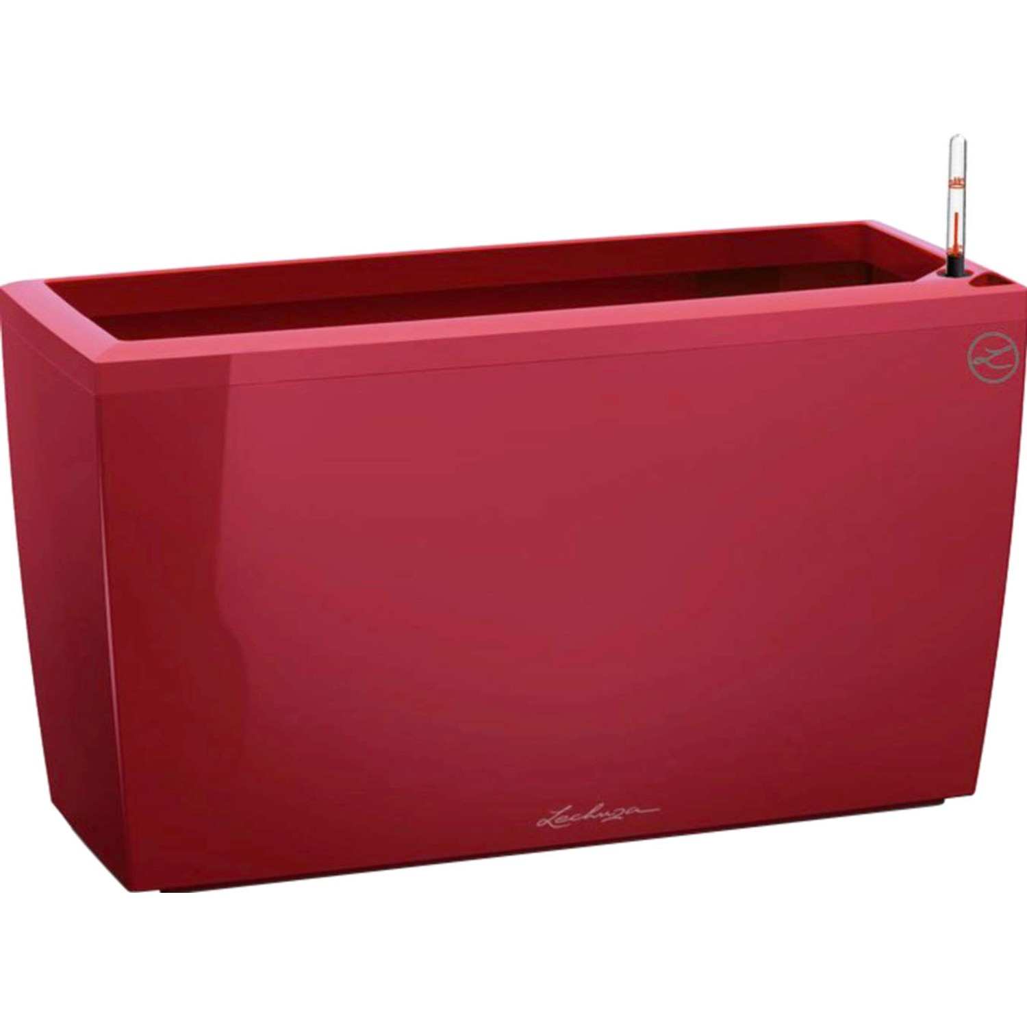 Lechuza Květináč Cararo Premium, červená vysoce lesklá, 75 x 30 x 43 cm