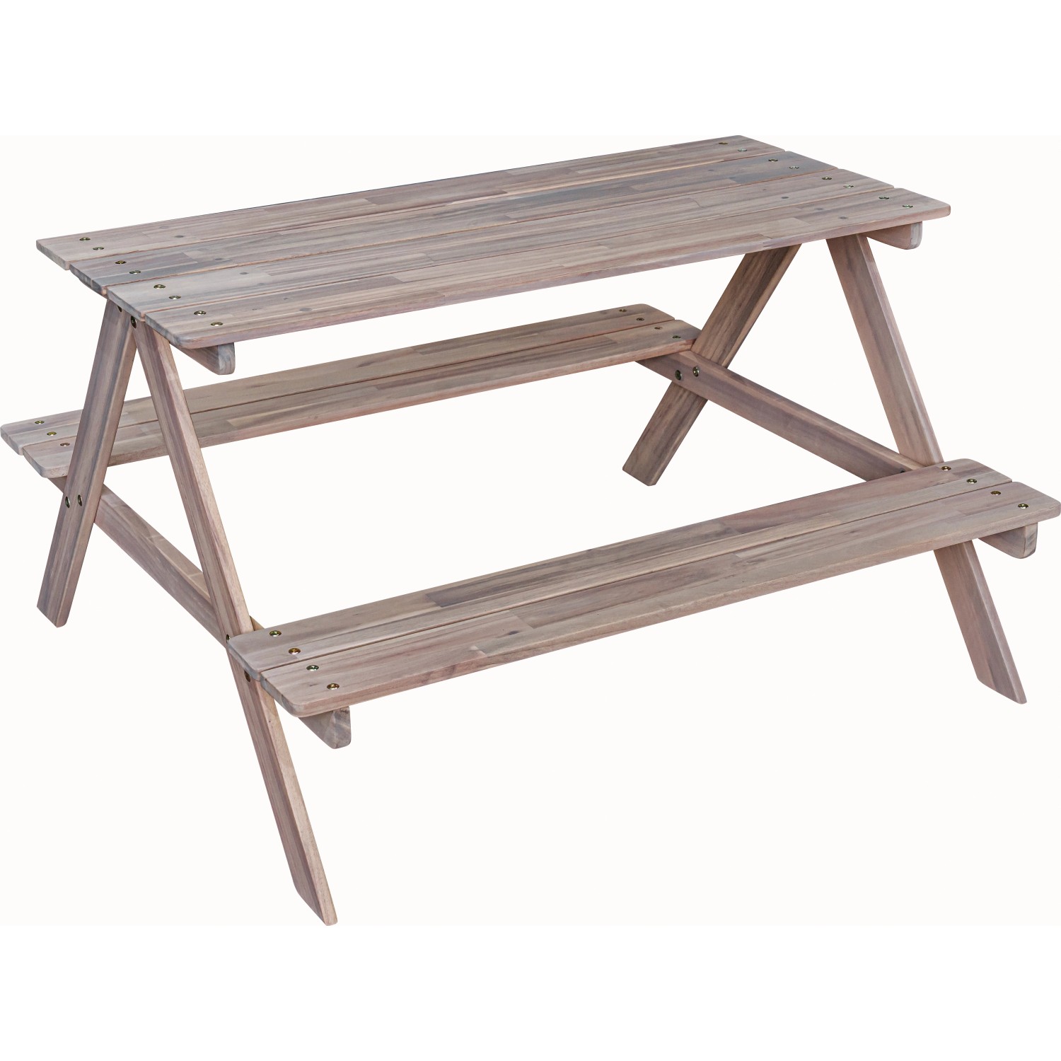 Dětský piknikový stůl Bamori, olejované akáciové dřevo, 91 x 100 x 56 cm