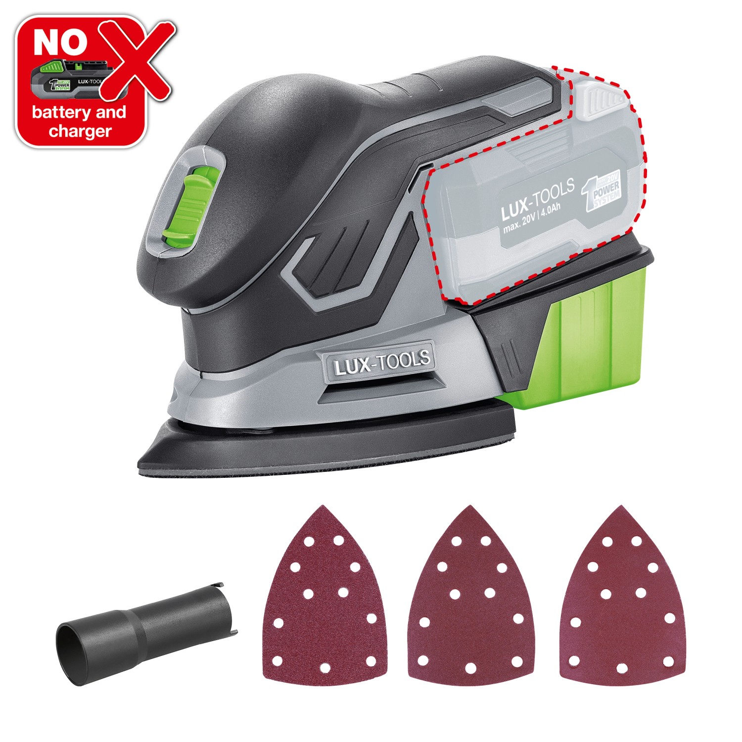 LUX-TOOLS 1 PowerSystem Aku multifunkční bruska A-MS-20 Solo