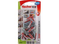 Fischer Hmoždinka DuoPower 5 x 25 S K NV se šrouby, 18 ks
