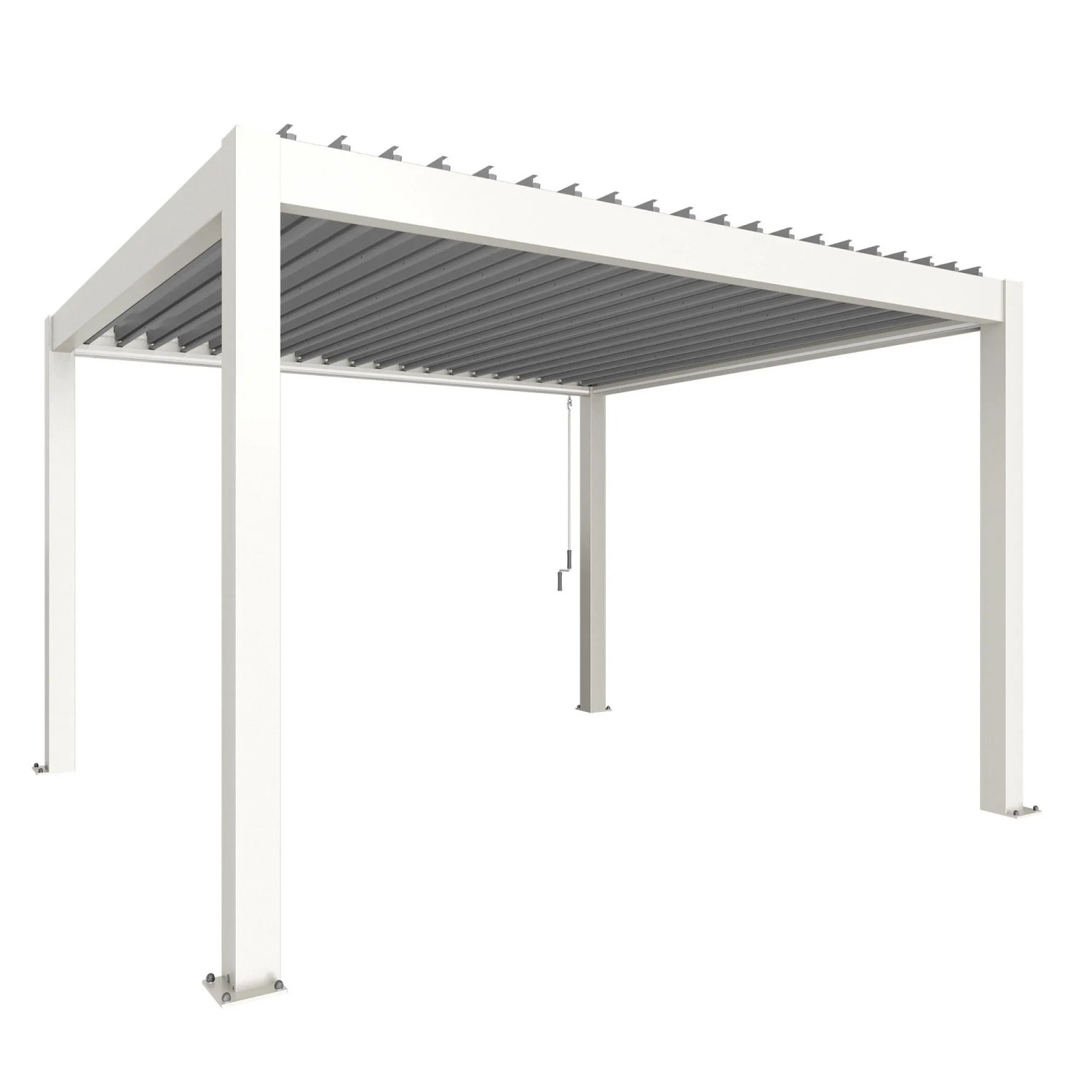 Biohort Pergola 4 x 3,5 bílá/stříbrná 404,5 x 367,5 cm