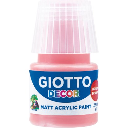 Giotto Decor Akrylová barva matná Světle růžová, 25 ml, matná akrylová barva pro hobby a řemesla.