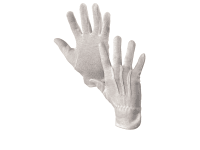 CXS Pracovní rukavice MAWA, s blistrem, bavlněné, bílé s terčíky, vel. 8