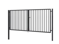 Craftex Dvoukřídlá brána Industry RAL 7016 antracitová 120 x 400 cm