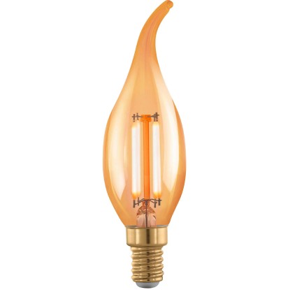 EGLO LED žárovka E14 CF35, 4 W, 300 lm, 1700 K, jantarová