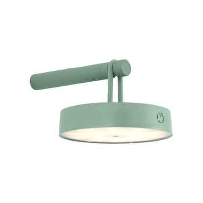 Just Light. Nabíjecí nástěnné LED svítidlo Arma IP44 zelená 8,7 x 19 x 12,8 cm
