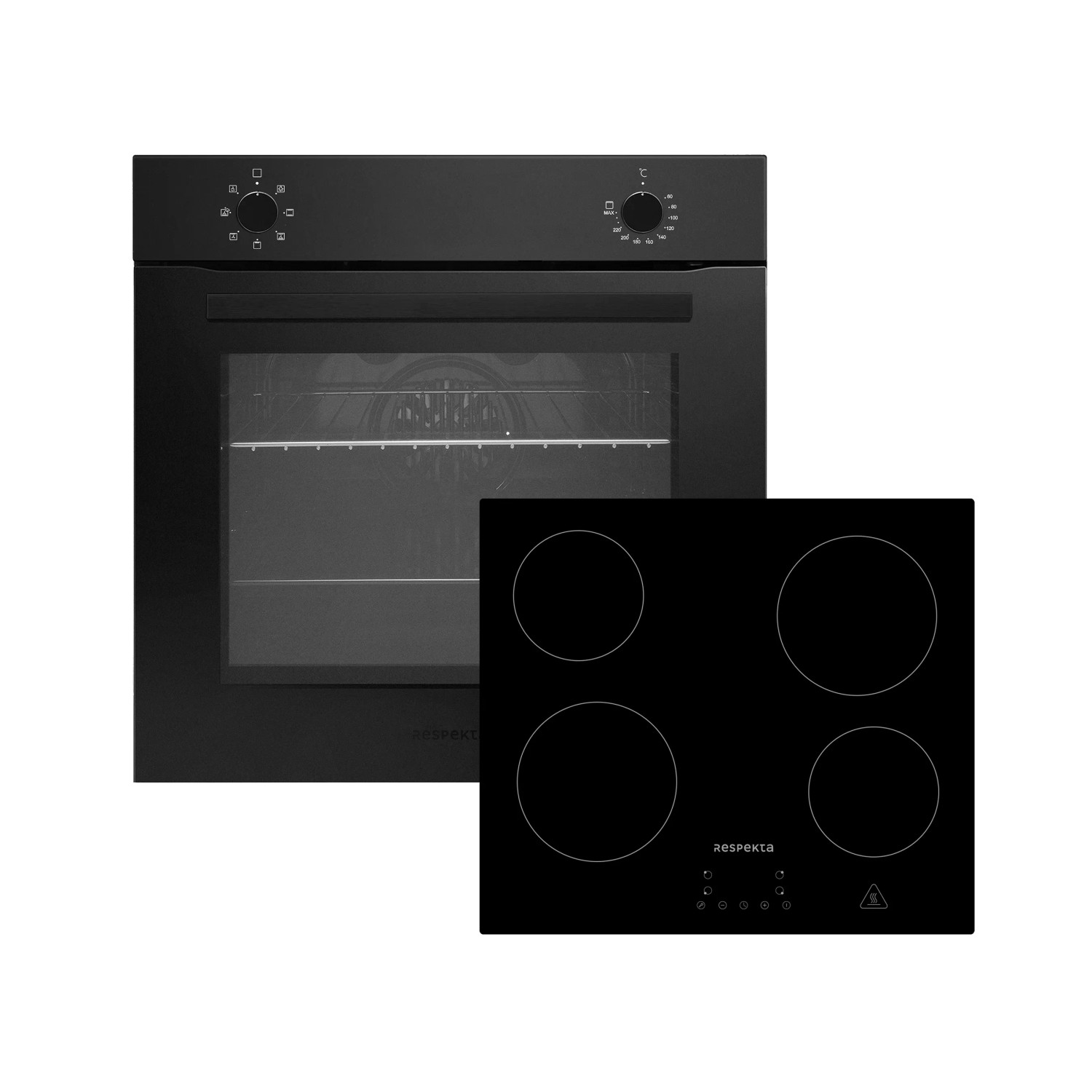 Respekta Vestavná trouba Janis AB121MS-26 + skloker. deska Aaron KM4400-28