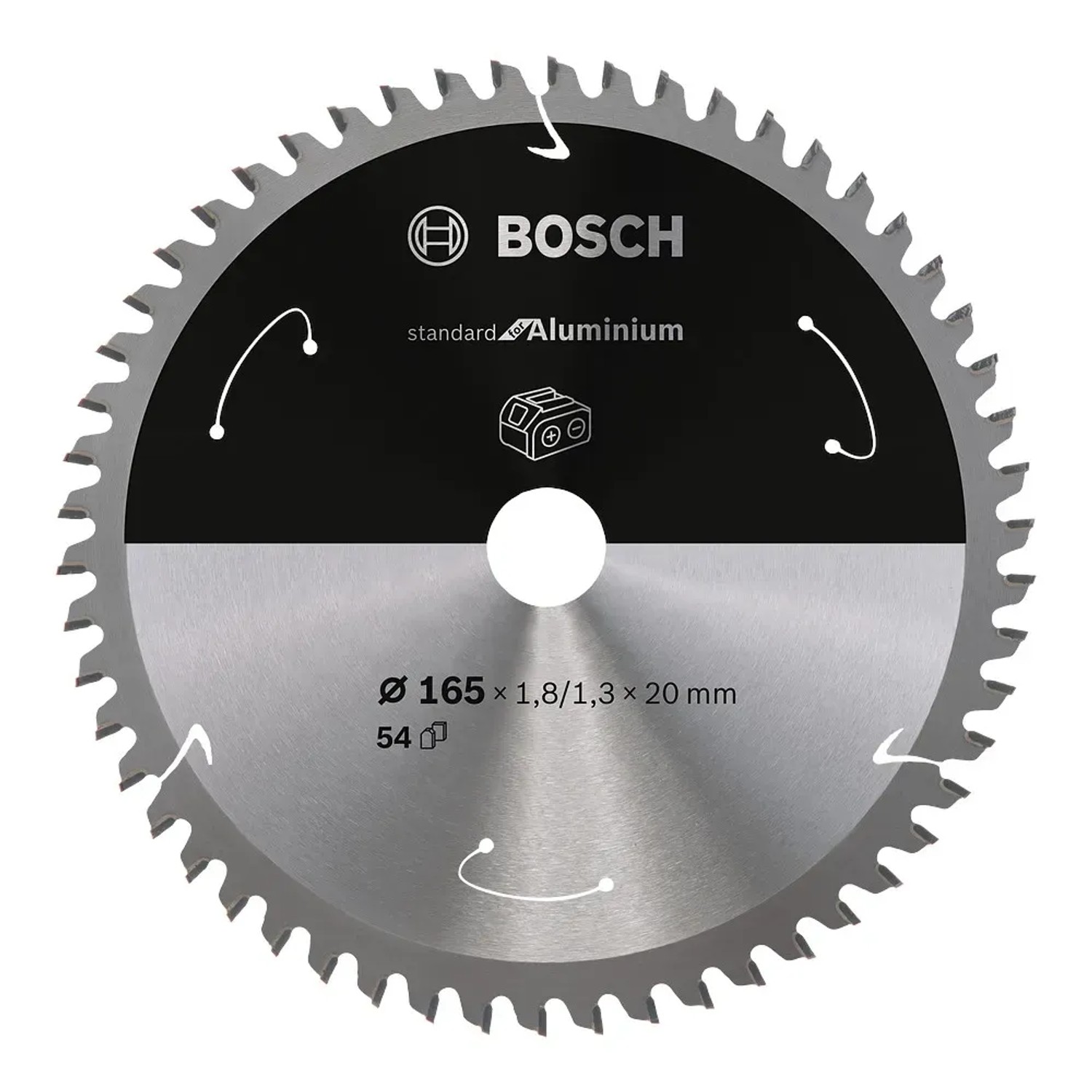 Bosch Pilový kotouč Standard for Alum. pro aku pily, T54, 165 x 1,8/1,3 x 20 mm