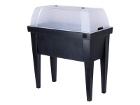 Jelenia Plast Vyvýšený záhon s pařeništěm antracitový 110 l, 88 x 40 x 80 cm