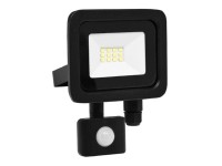 Ecolite LED reflek. Star s PIR senz., 10W, 800lm, 5000K, černý, 10,5x6,5x14,5cm