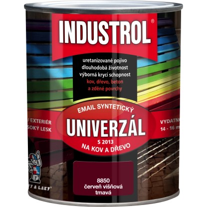 INDUSTROL Email na kov a dřevo S2013 UNIVERZÁL 8850 červeň višňová tmavá 750 ml