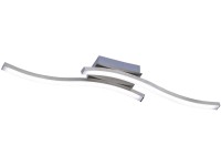 REALITY Stropní svítidlo ROUTE matný nikl 2x SMD LED 5W 500lm 3000K 7 x 56 x 9cm