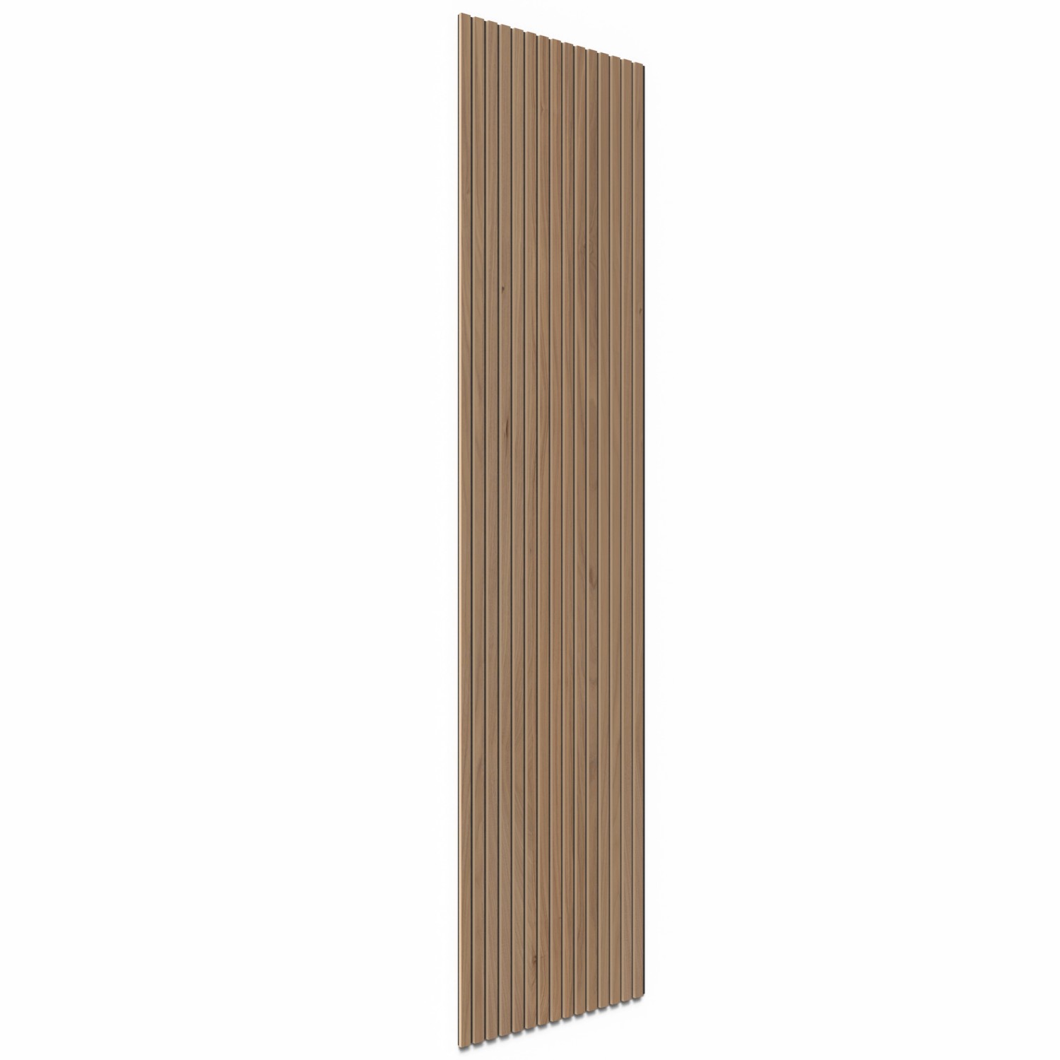 Denpanels Akustický panel WOOD Ořech přírodní MDF černá plsť 240 x 60 x 2 cm