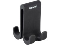 Wenko Silikonový dvojitý háček na sprchový kout Verna Duo, černá, 5 x 9,5 x 7 cm