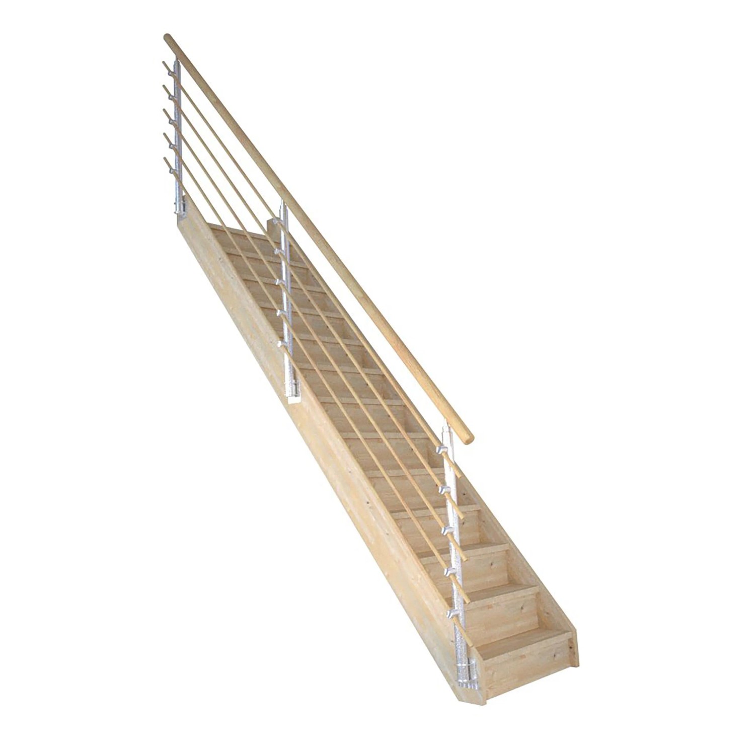 Starwood Schody Korfu Smrkové Rovné UzavřEné Design. DřEvěNé ZáBradlí-image