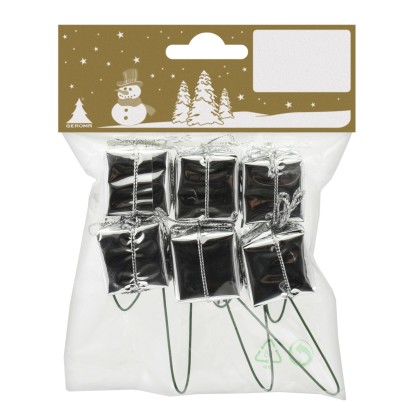 Fóliový balíček, stříbrný, pr. 2,5 cm, 6 ks