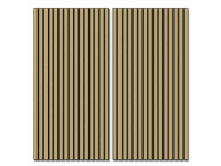 Denpanels Akustický panel WOOD ořech, MDF, černá plsť, 120 x 60 x 2 cm