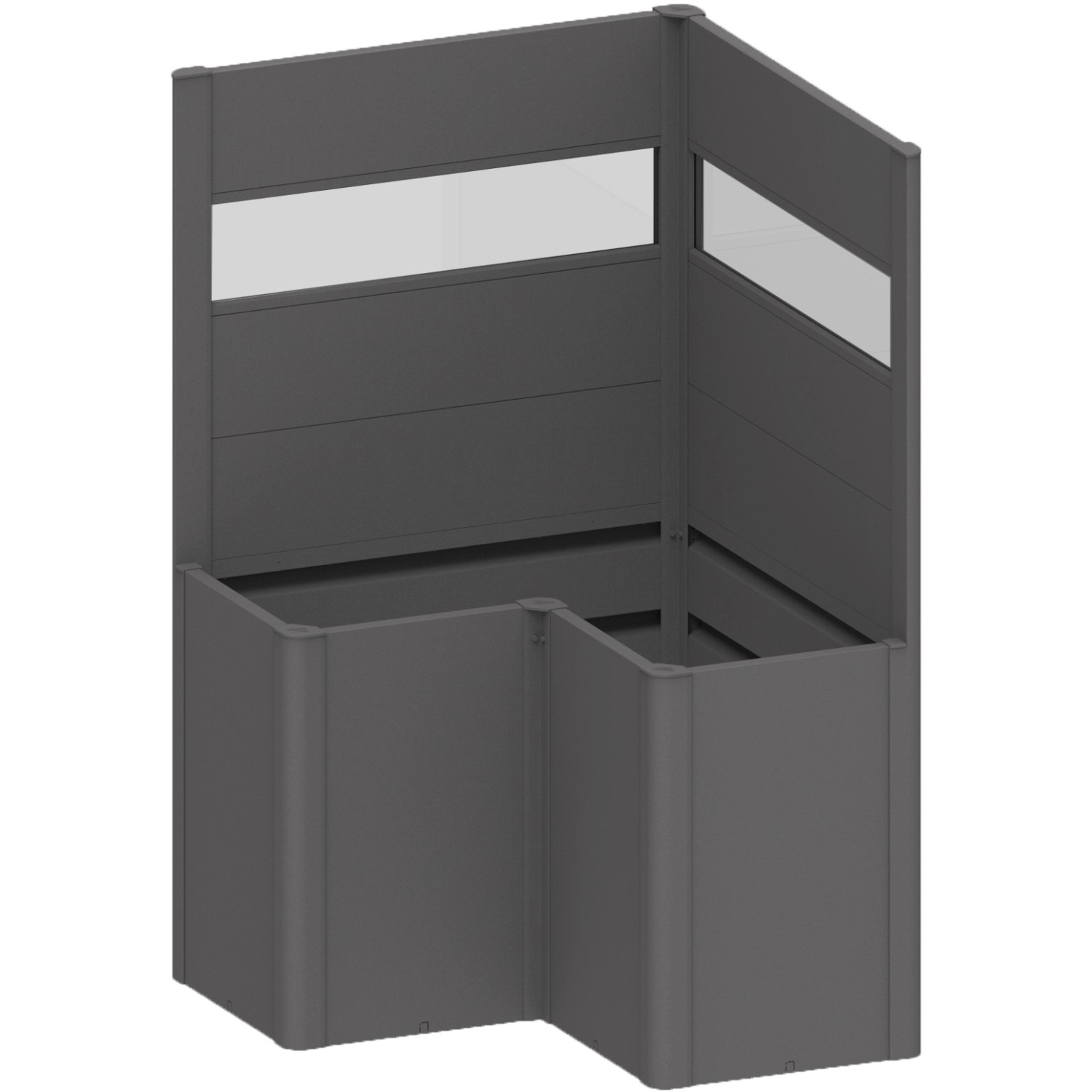 Biohort Zástěna pro záhony vyvýš. 1x1/Belvedere L100 se sklem tm.šedá