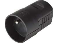 Spojka s ochranným kontaktem černá 75 mm