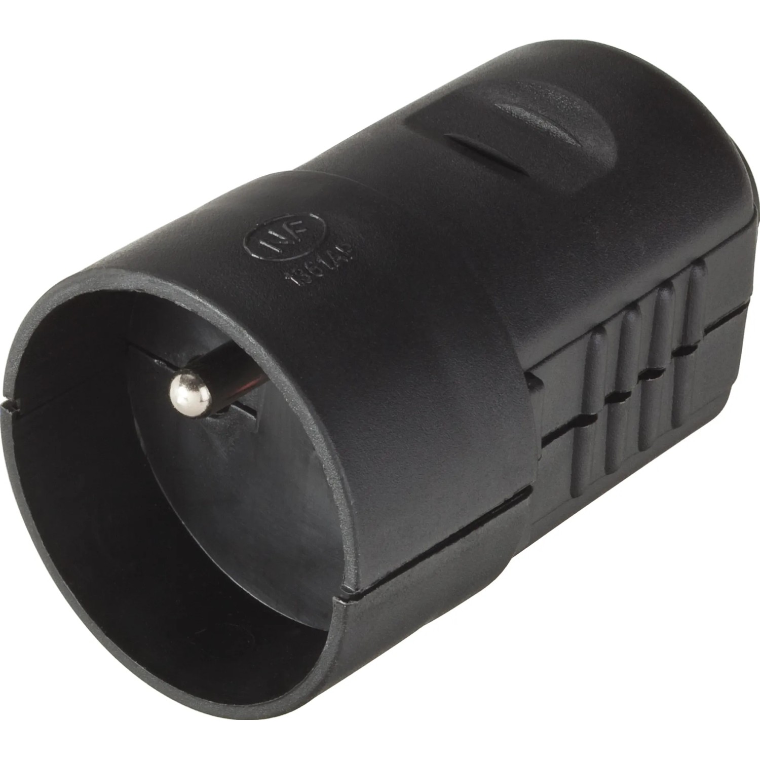 Spojka s ochranným kontaktem černá 75 mm