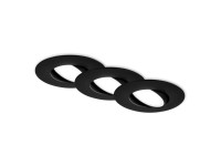 BRILONER Vestavné LED svítidlo černé 4,9W 480lm 4000K IP65 pr. 90x45 mm, 3 ks