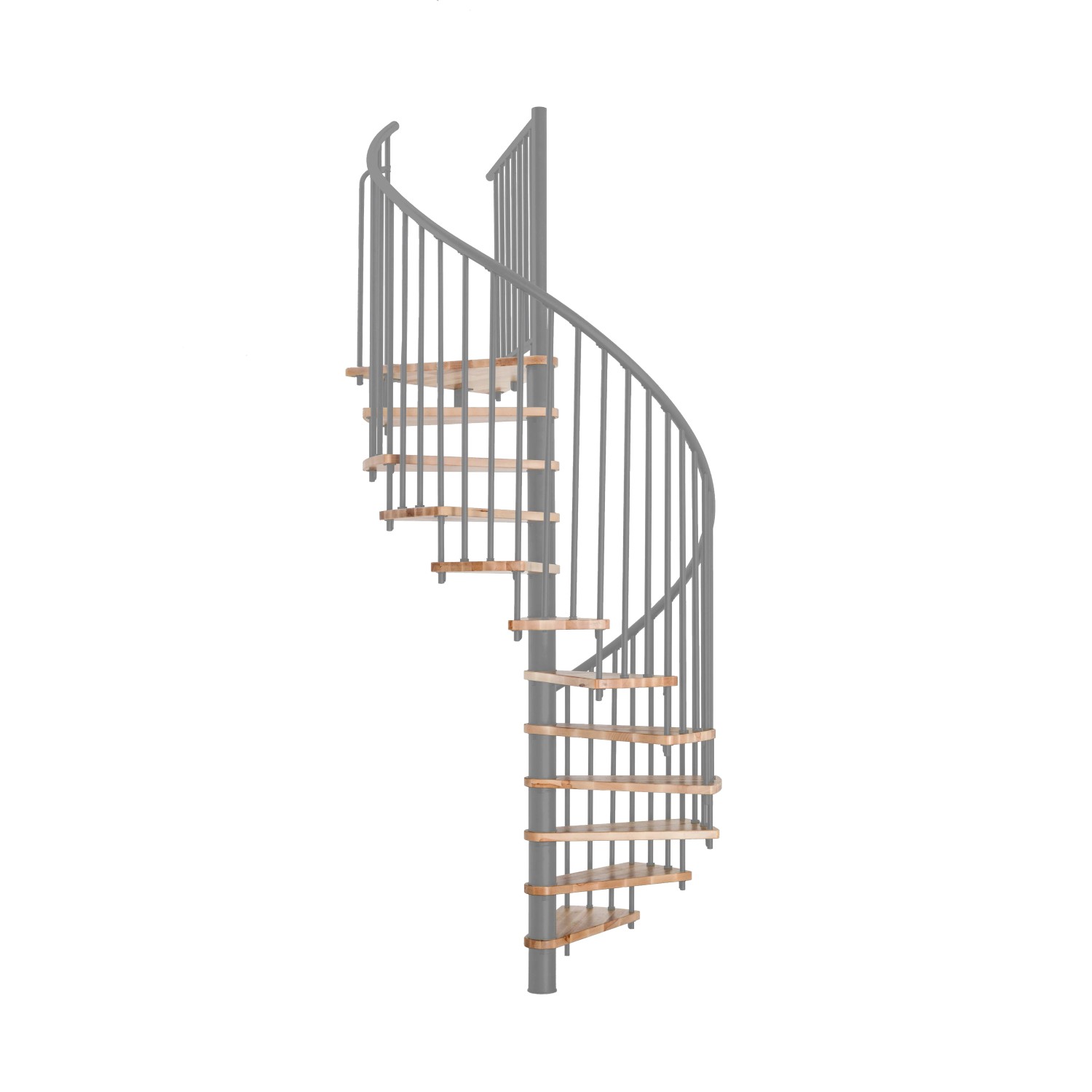 Minka STAIRS Kombinované točité schodiště Spiral Smart buk/šedá pr. 100 cm