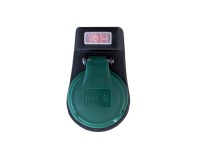 SOLIGHT Zásuvka P98 průběžná s vypínačem a krytem 230V, IP44 černá SOLIGHT Zásuvka P98 průběžná s vypínačem a krytem 230V, IP44 černá