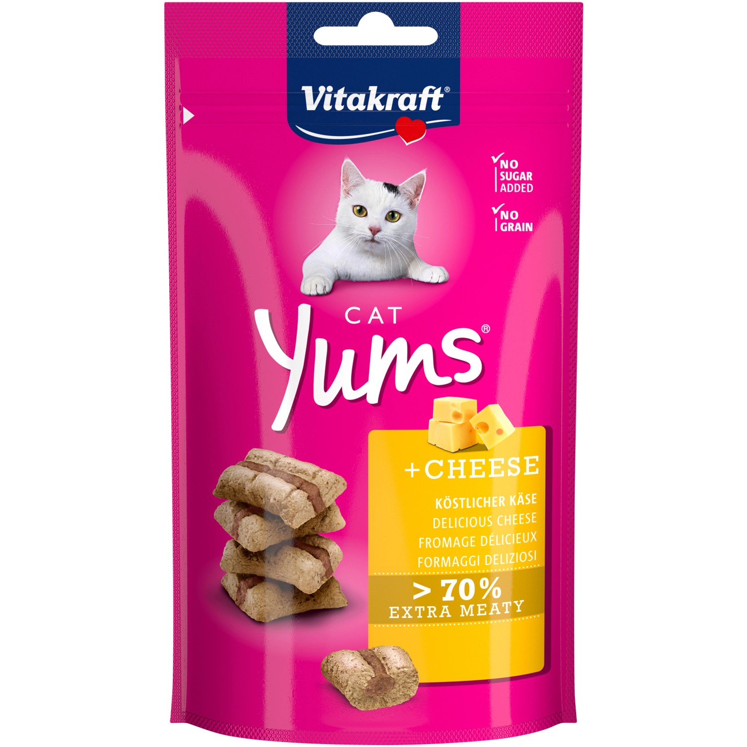 Vitakraft Doplňkové krmivo pro kočky Cat Yums sýr, 40 g