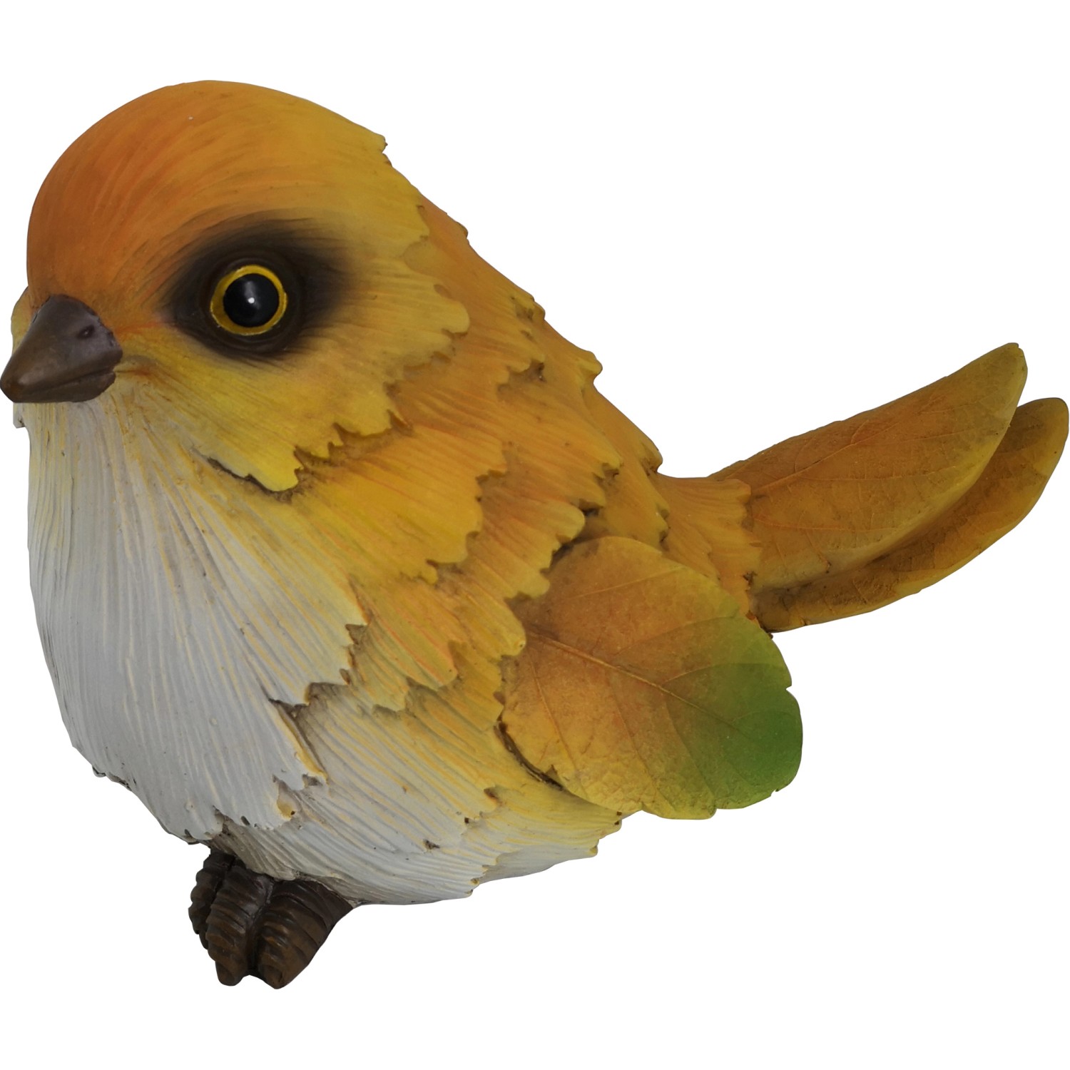 Dekorativní figurka ptáček sedící 15 cm žlutý