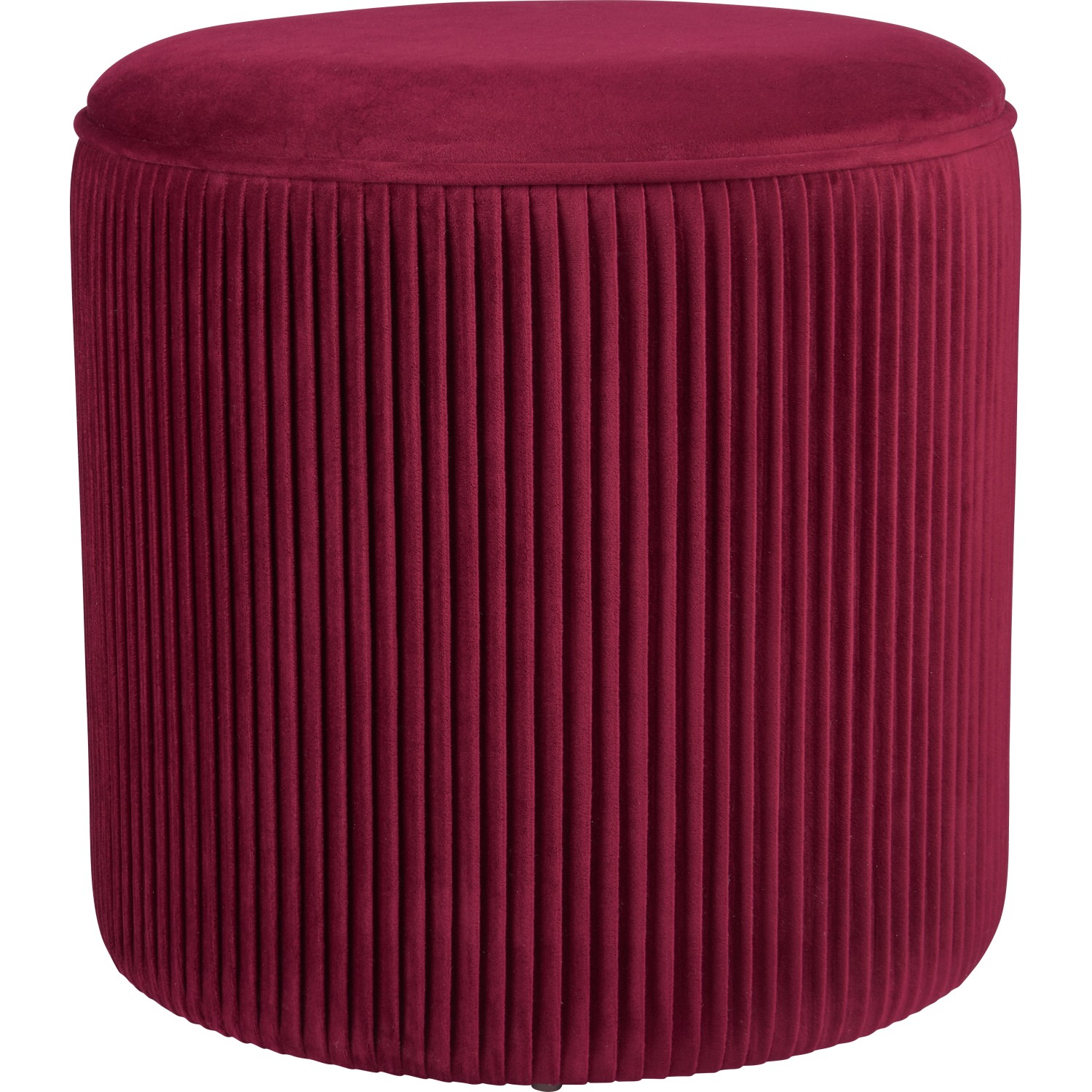 Taburet Blush Bordeaux MDF 40 cm x průměr 40 cm burgundská červená