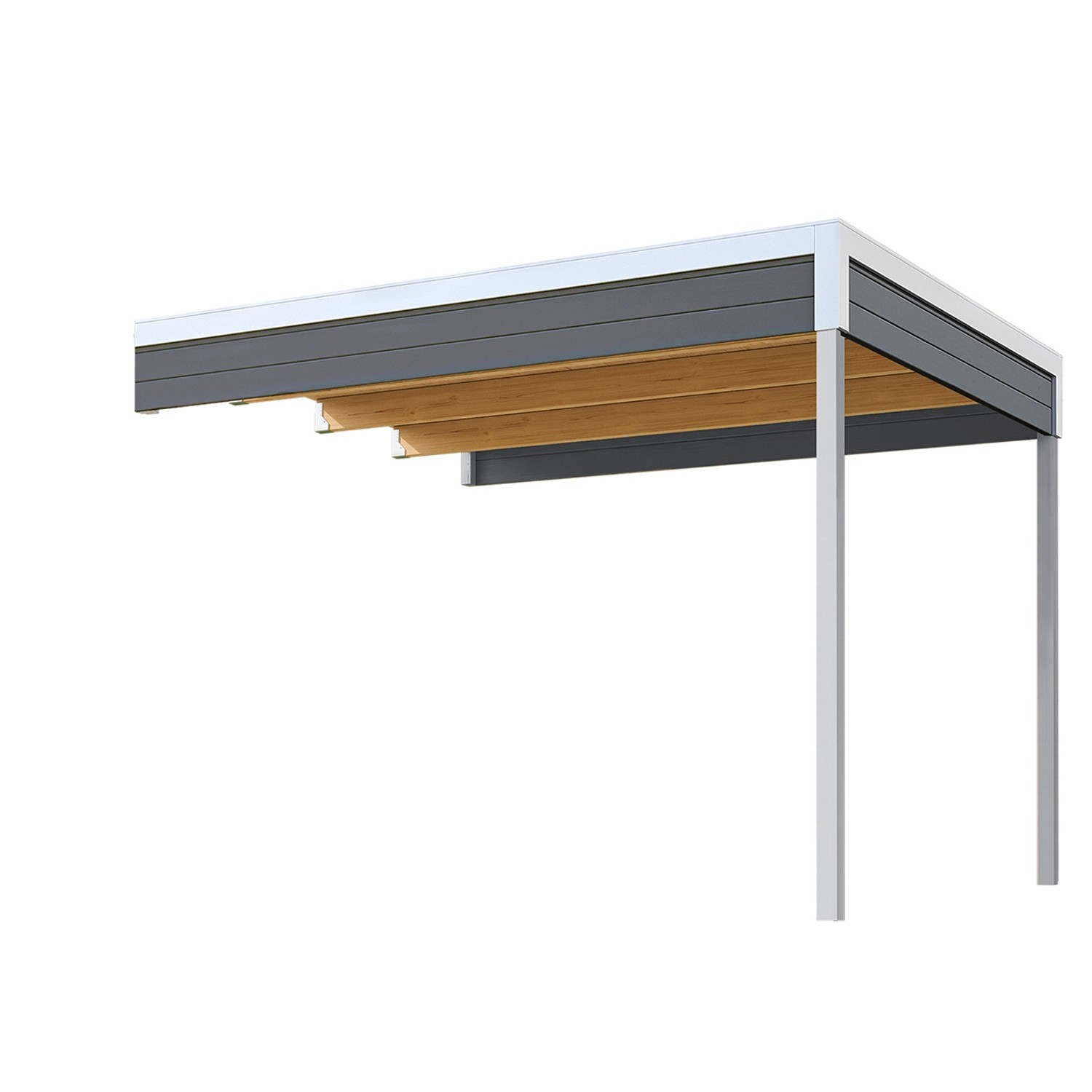 Weka Přístavba 2 pro dřevěný zahradní domek Batu 2, tmavě šedá, 300 x 250 cm