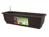 Truhlík samozavlažovací TORENIE plastový, hnědý, 80 cm