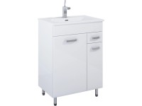 Maximus Skříňka pod umyvadlo Eve, 2 dvířka 1 zásuvka, lesklá bílá, 60 cm Maximus Skříňka pod umyvadlo Eve, 2 dvířka 1 zásuvka, lesklá bílá, 60 cm
