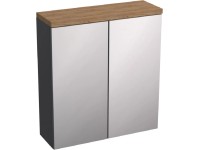 A-Interiéry Zrcadlová skříňka bez osvětlení Ori A 60 ZS, antracitová/dub A-Interiéry Zrcadlová skříňka bez osvětlení Ori A 60 ZS, antracitová/dub