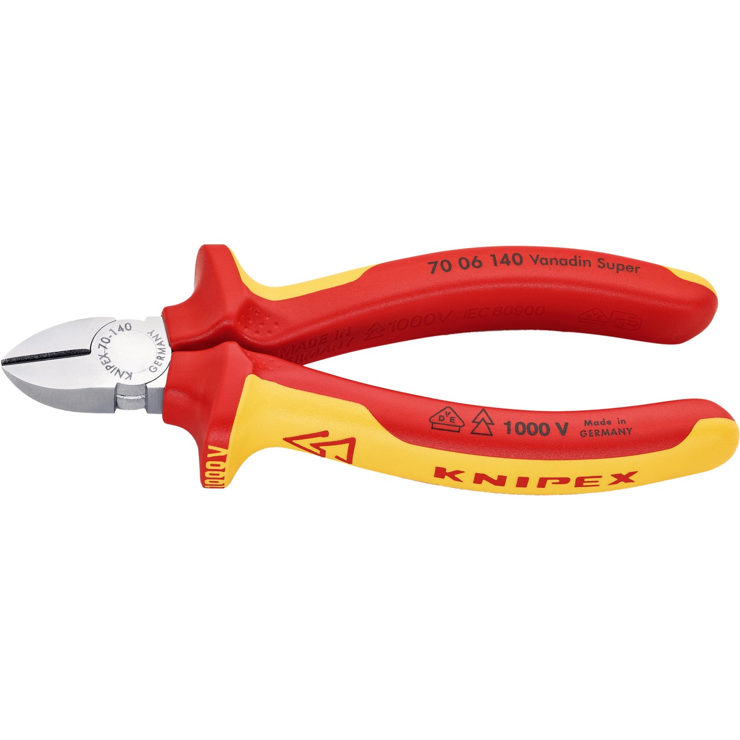 Knipex Boční štípací kleště, chromované, izolované vícekomp.návleky, VDE, 140 mm