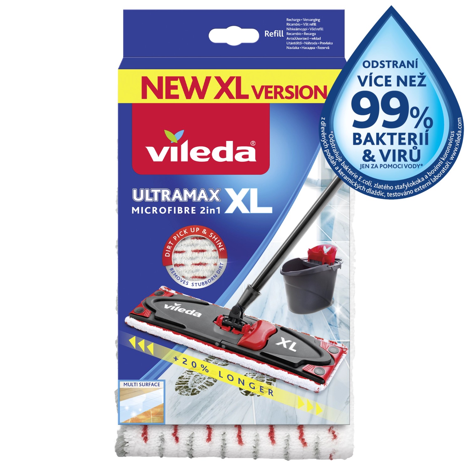 Vileda Náhradní návlek na mop Ultramax XL Microfibre 2v1, 1 ks