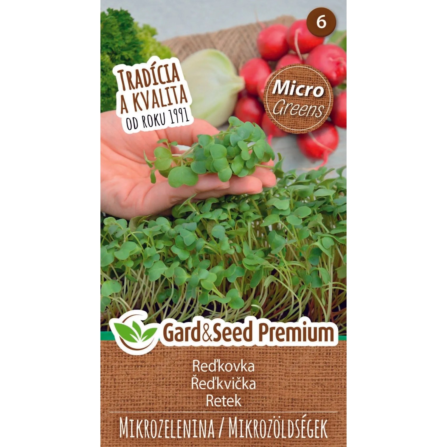 GardenSeed Premium Semínka Mikrozelenina Ředkvička