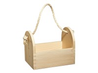 Dřevěný stojan na dochucovadla, přírodní, 19 x 13 x 15 cm